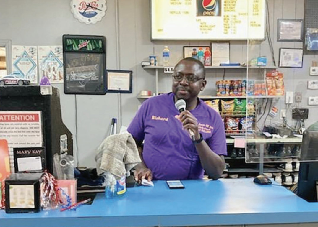 Priest preaches at bowling alley.